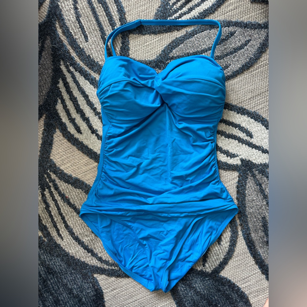 Anne Cole Women's Live In Color Twist Front Shirred One Piece Swimsuit - Picture 4 of 8
